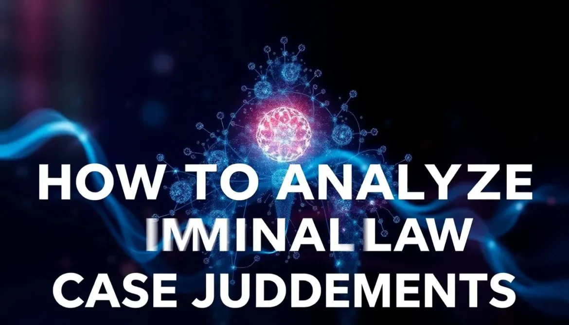 How to Analyze Criminal Law Case Judgments Effectively